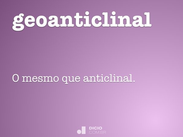 geoanticlinal