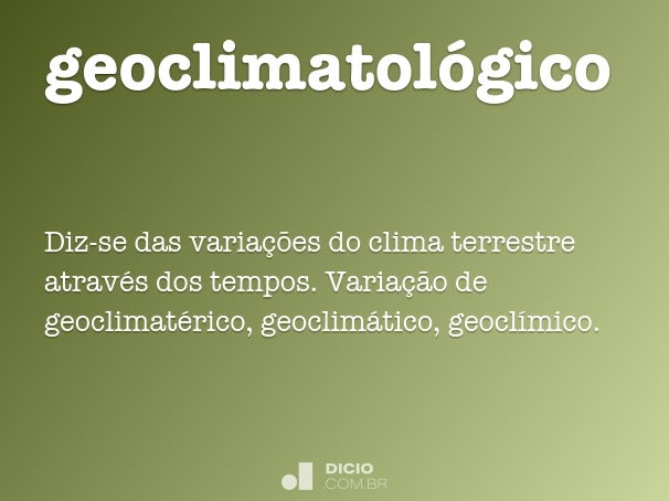 geoclimatológico