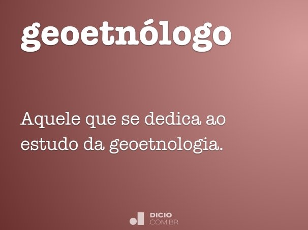 geoetnólogo