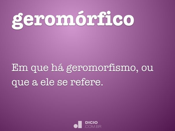 geromórfico