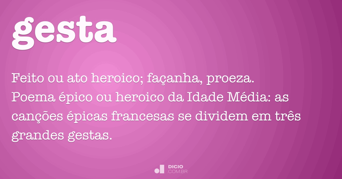 Gesta Dicionário Online de Português