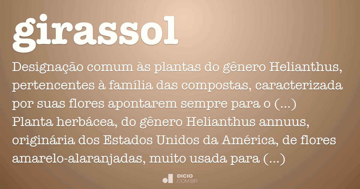 Girassol - Dicio, Dicionário Online de Português