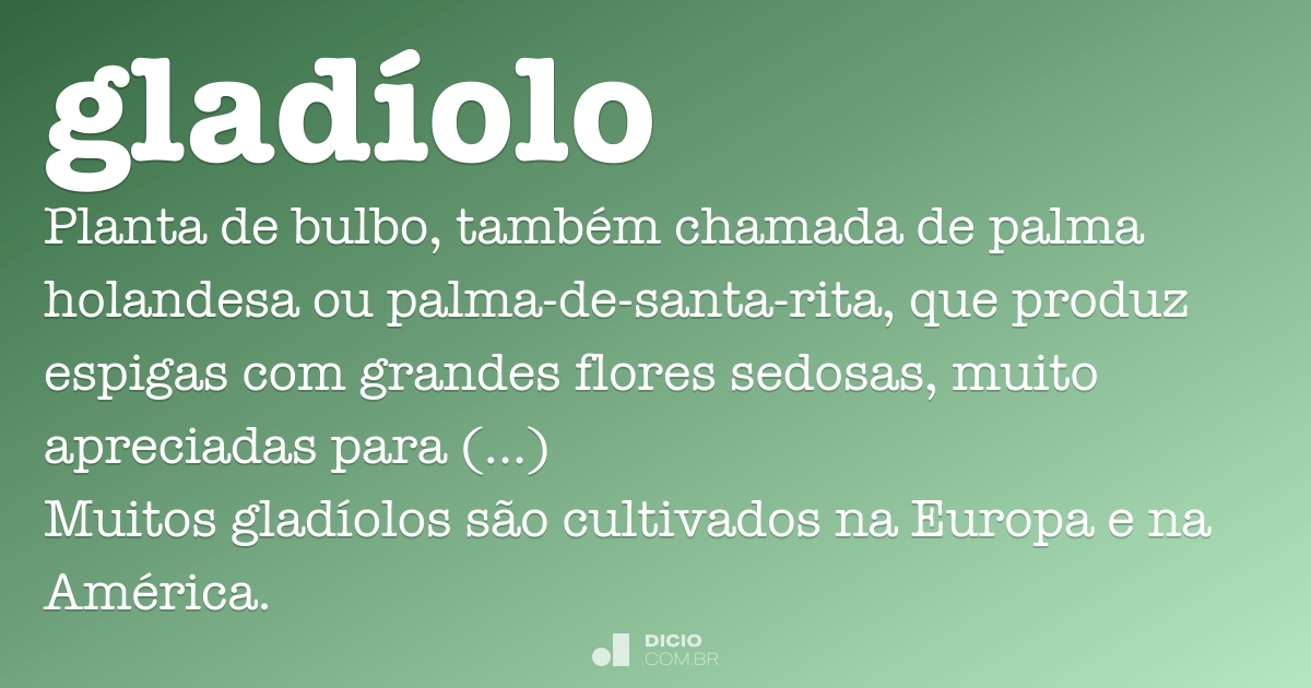 Gladíolo - Dicio, Dicionário Online de Português