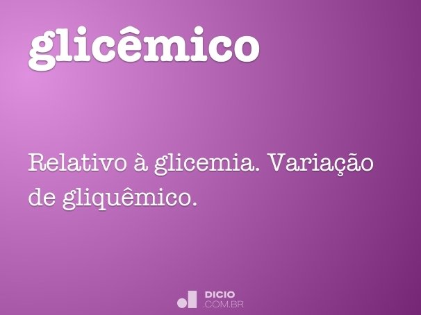 glicêmico