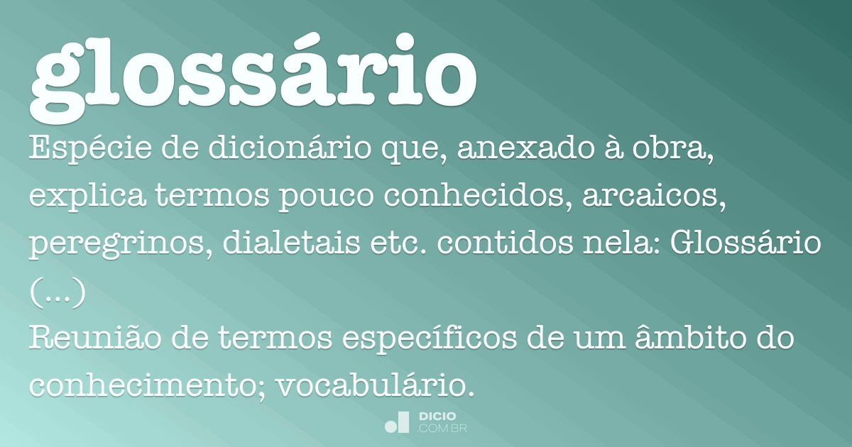 Glossário: para que serve e como se cria?