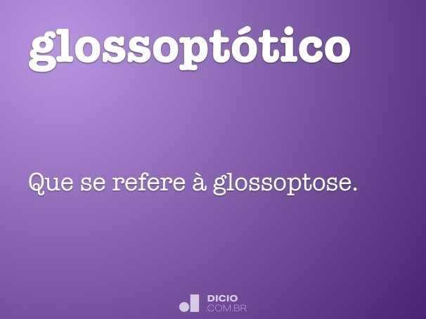 glossoptótico
