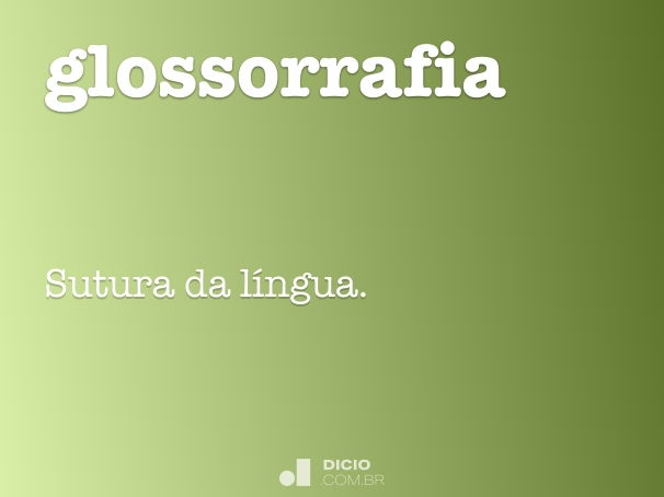 glossorrafia