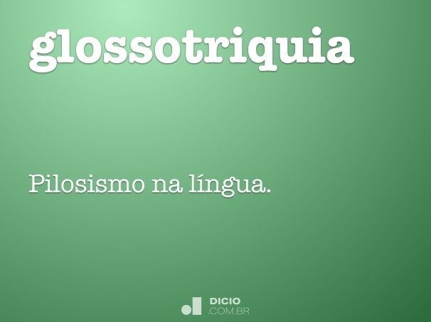 glossotriquia