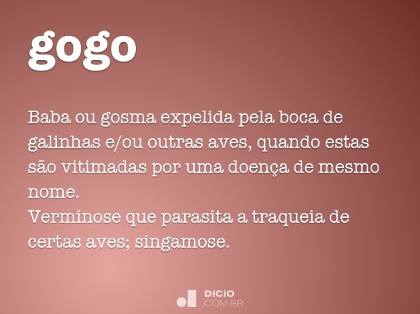 Gogó - Dicio, Dicionário Online de Português