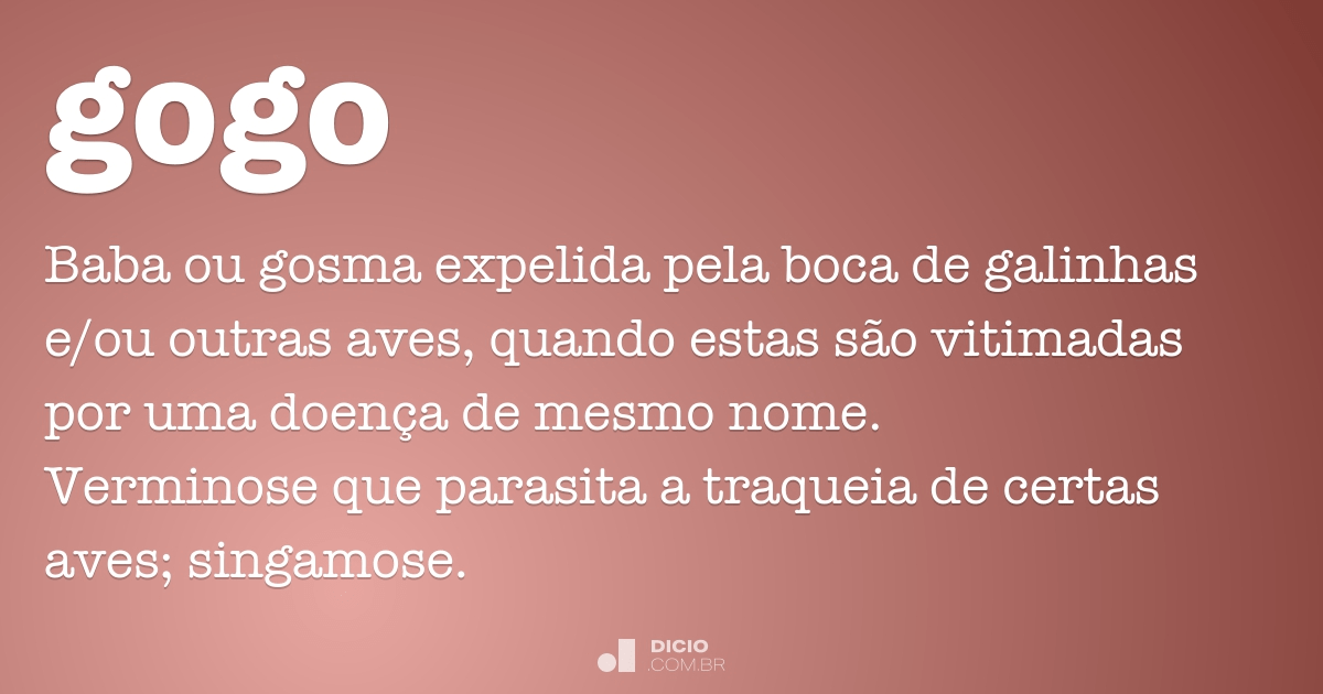 Gogo - Dicio, Dicionário Online de Português