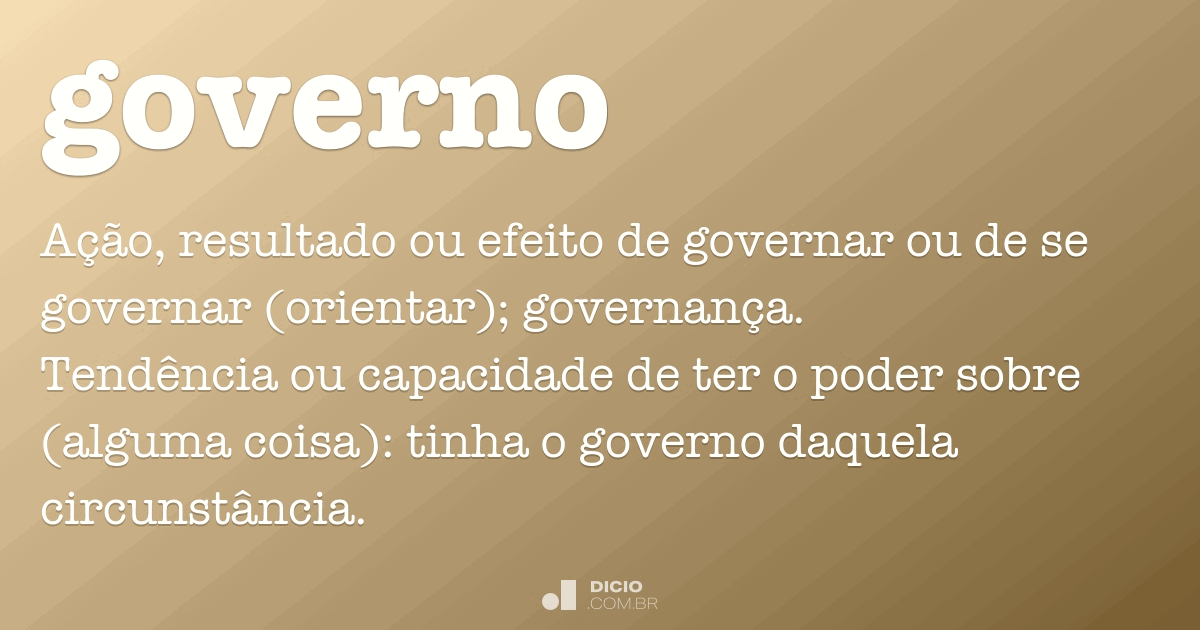 Significado De Governo