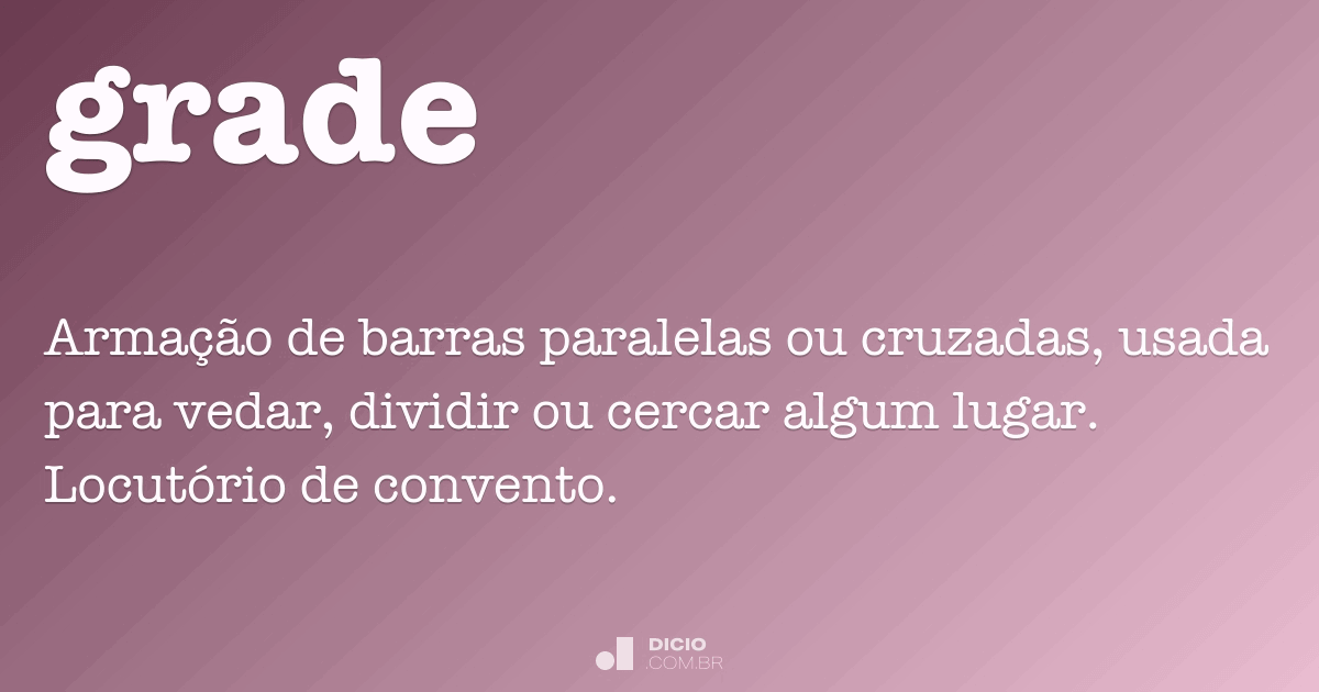 Grade Dicionário Online de Português