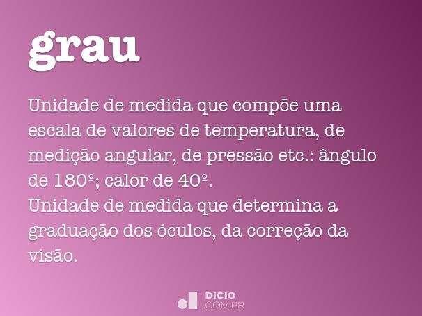 Grau dicionário online de português Grau