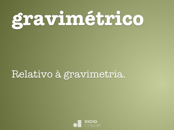 gravimétrico