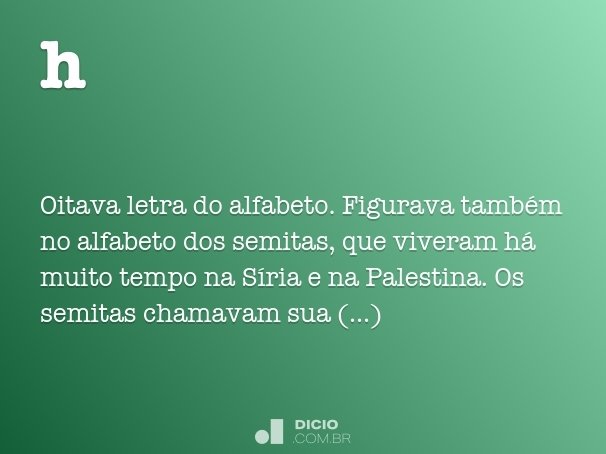 H Dicio Dicionario Online De Portugues