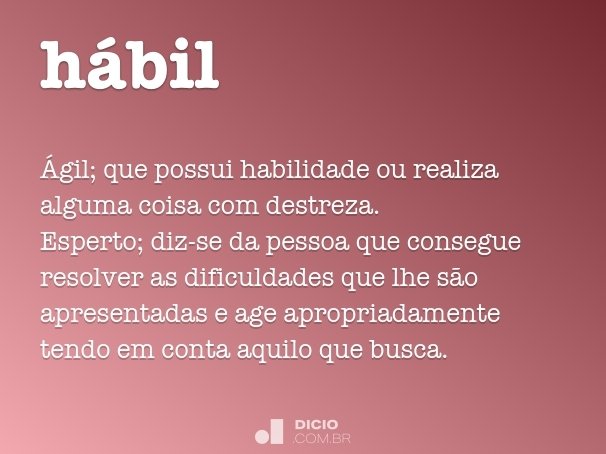 Hábil - Dicio, Dicionário Online de Português