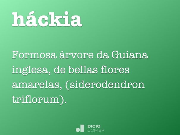 Háckia - Dicio, Dicionário Online de Português