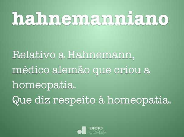 hahnemanniano