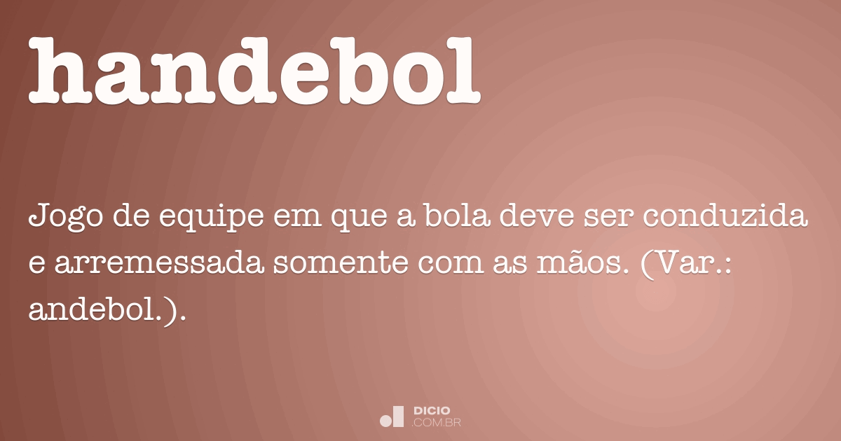 Glossário Olímpico – Handebol