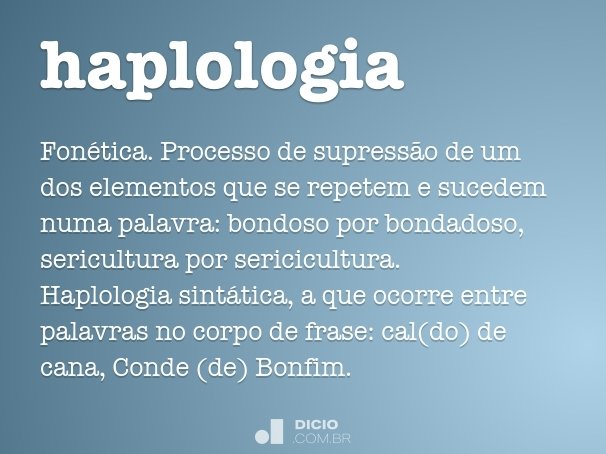 haplologia