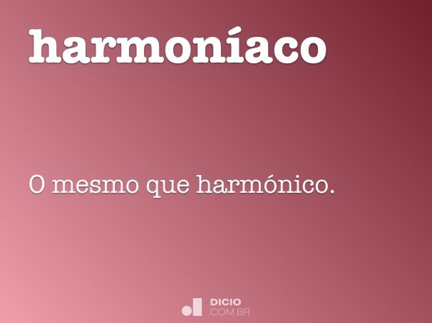 harmoníaco