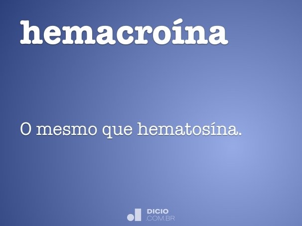 hemacroína