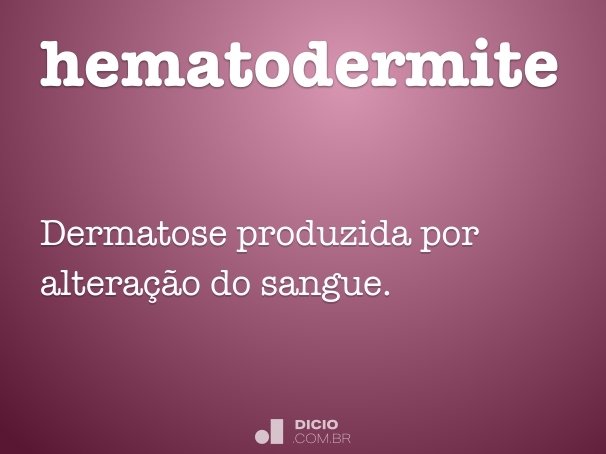 hematodermite