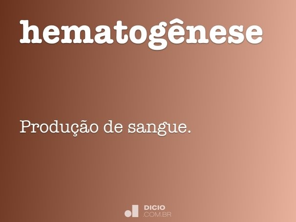hematogênese