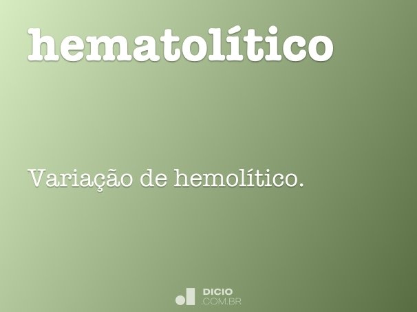 hematolítico