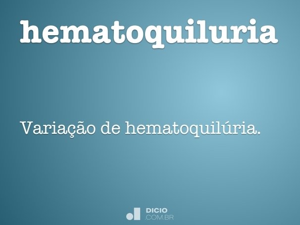 hematoquiluria