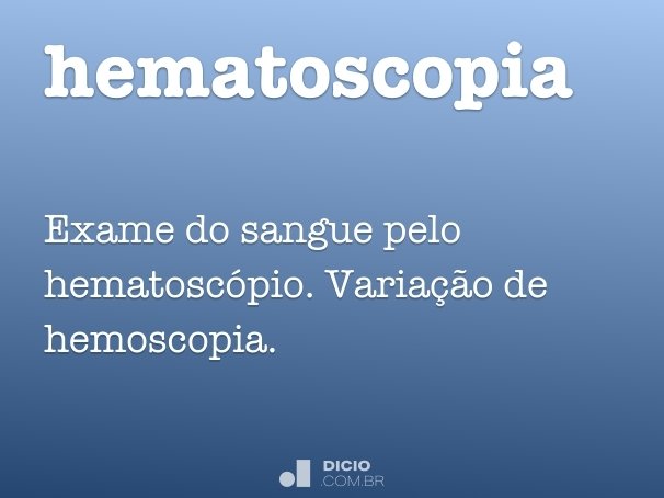 hematoscopia