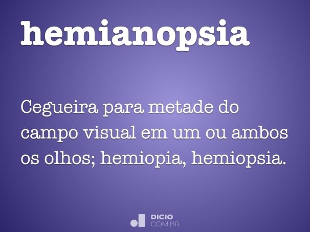 hemianopsia