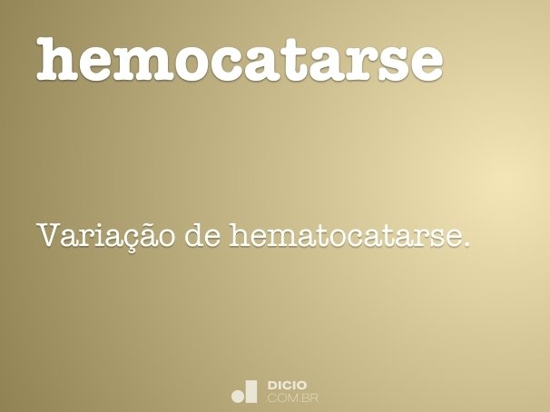 hemocatarse