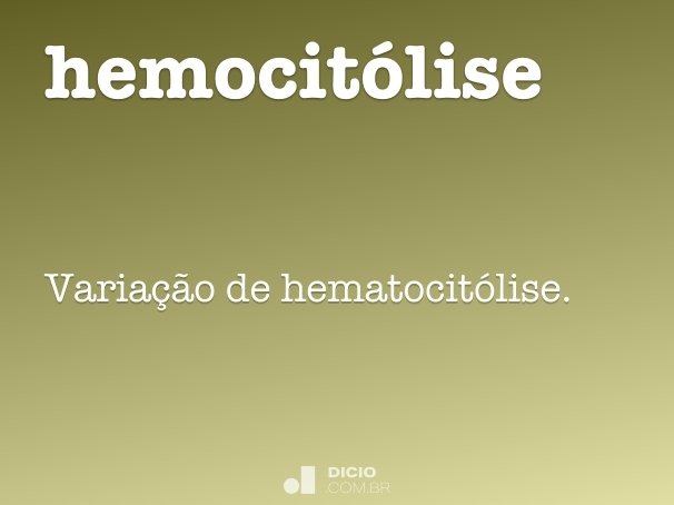 hemocitólise