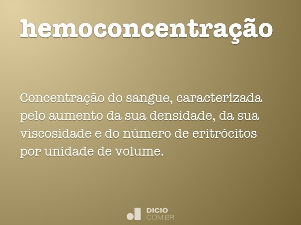 hemoconcentração