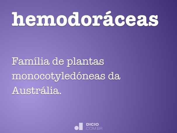 hemodoráceas