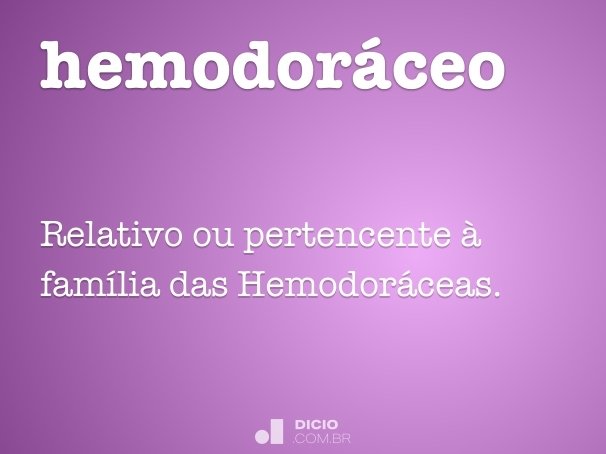 hemodoráceo