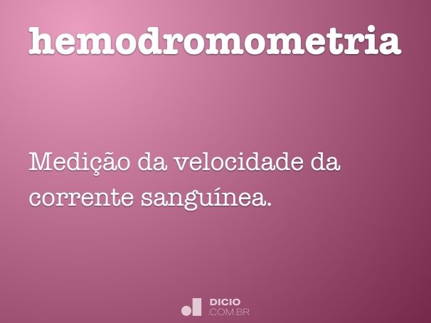 hemodromometria