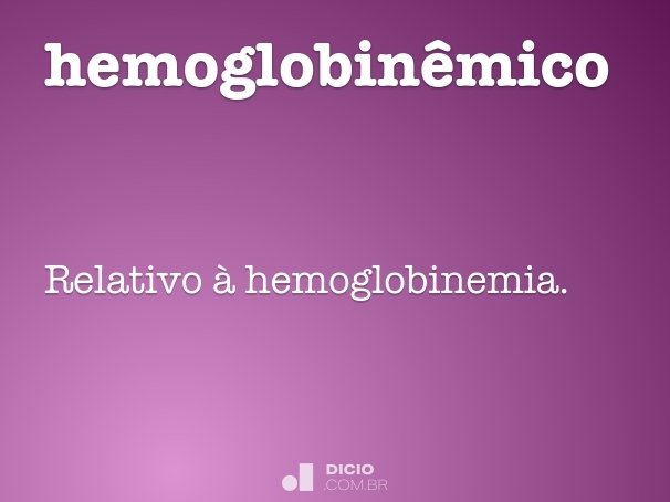 hemoglobinêmico