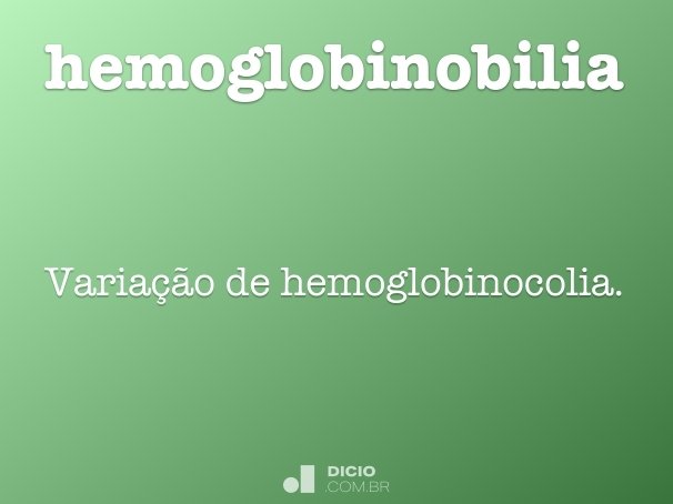 hemoglobinobilia