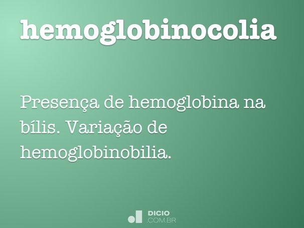 hemoglobinocolia