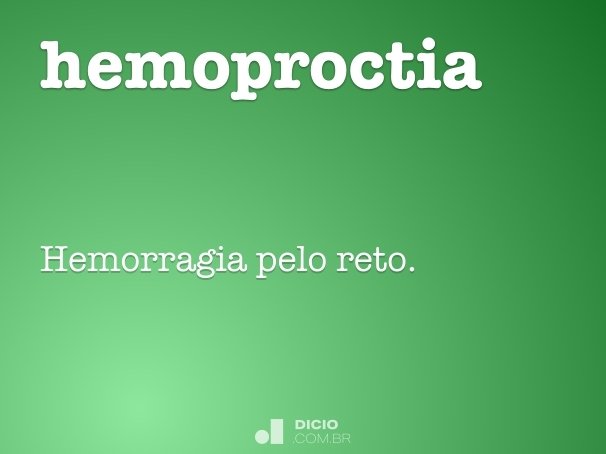 hemoproctia