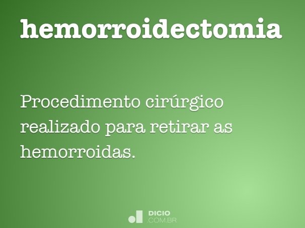 hemorroidectomia