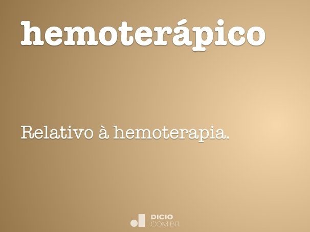hemoterápico