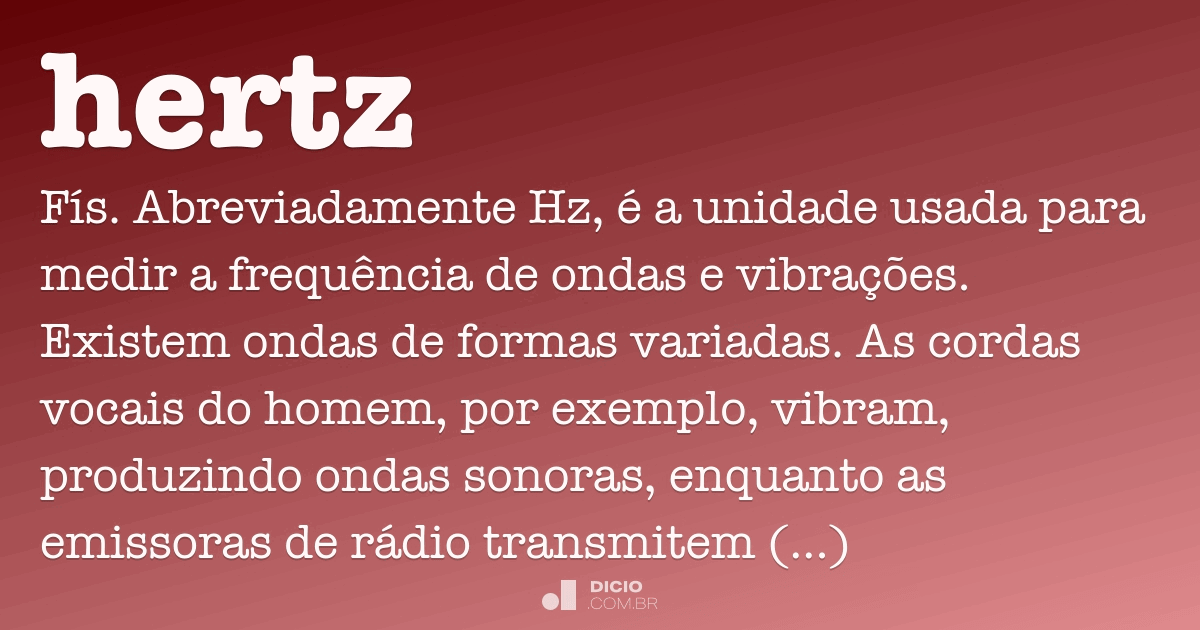 Hertz Dicio, Dicionário Online de Português