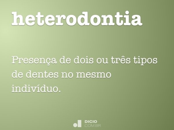 heterodontia