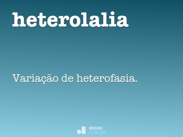 heterolalia