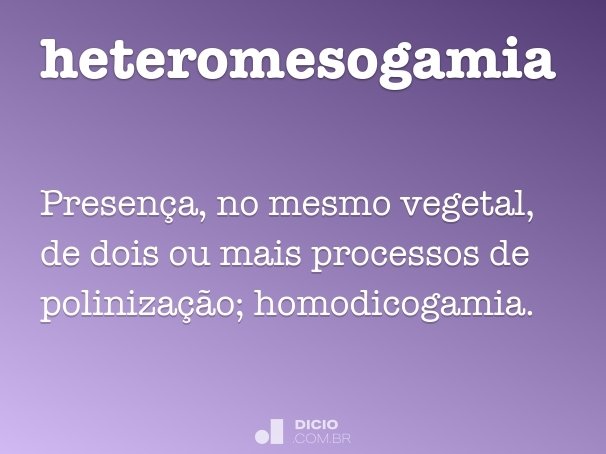 heteromesogamia