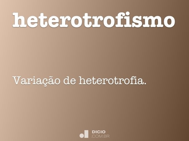 heterotrofismo