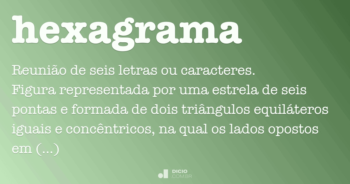 Hexagrama Dicio, Dicionário Online de Português